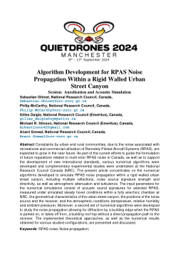 Algorithm development for RPAS noise propagation within a rigid walled urban street canyon