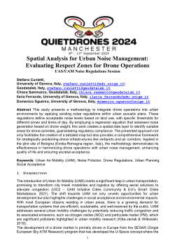 Spatial Analysis for Urban Noise Management: Evaluating Respect Zones for Drone Operations