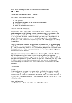 Healing Tales: Notes from Prototyping Session May 17th 2023