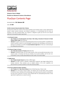 <b>FluxZayn:</b> Contents Page