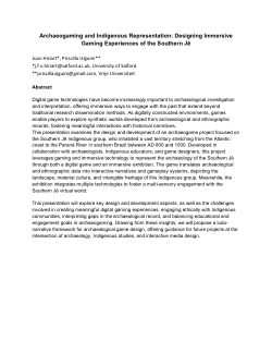 Archaeogaming and Indigenous Representation: Designing Immersive Gaming Experiences of the Southern Jê. Paper presented at The Interactive Pasts Conference 4. Leiden, the Netherlands. 8-10 October 2025