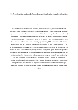 <b>Uni-Town:</b> Simulating Academic Conflict and Emergent Narratives in a Generative AI Simulation Paper