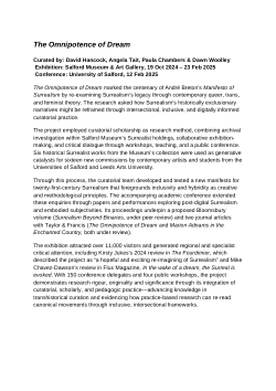 The Omnipotence of Dream: 300 word statement