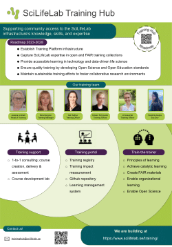 SciLifeLab Training Hub Poster - Fall 2023