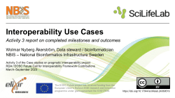 Interoperability Use Cases (Activity 3): report on completed milestones and outcomes