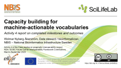 Capacity building for machine-actionable vocabularies (Activity 4): report on completed milestones and outcomes