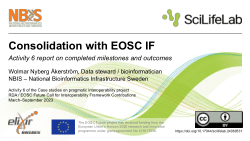 Consolidation with EOSC IF (Activity 6): report on completed milestones and outcomes