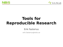 Tools for Reproducible Research