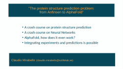 Lecture materials: protein structure prediction at the Integrated Structural Biology workshops