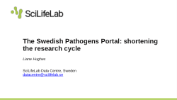 Swedish Pathogens Portal: shortening the research cycle