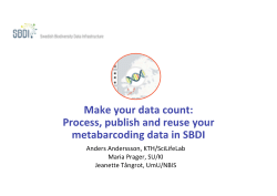 Make your data count: Process, publish and reuse your metabarcoding output in SBDI