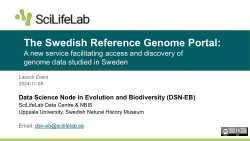 Materials related to the Swedish Reference Genome Portal launch