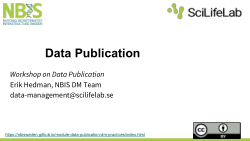 Materials from SciLifeLab Research Data Management Roadshow in Lund 2024