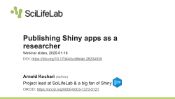 Slides: Publishing Shiny apps as a researcher. Webinar, 2025.01.16
