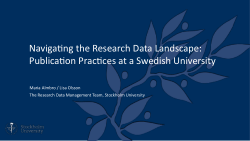 Navigating the Research Data Landscape: Publication Practices at a Swedish University