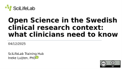 Open Science in the Swedish clinical research context: what clinicians need to know