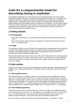 Code for a compartmental model for describing mixing in manholes