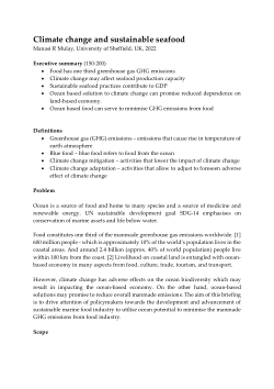 Ocean based solutions for a sustainable future - insights from COP26 blue zone