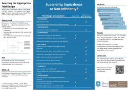 Superiority, Equivalence or Non-Inferiority? Selecting the Appropriate Trial Design