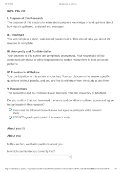 Living With Data: Quantitative data (surveys)