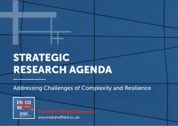Strategic Research Agenda: Addressing Challenges of Complexity and Resilience