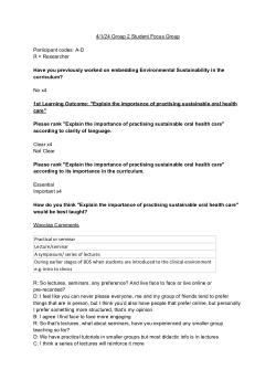 <b>Curriculum Content for Environmental Sustainability in Dentistry</b>