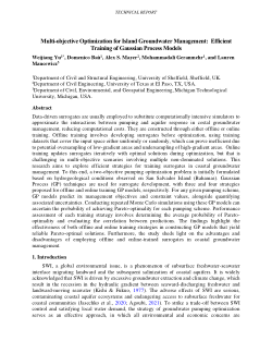 Multi-objective Optimization for Island Groundwater Management: Efficient Training of Gaussian Process Models