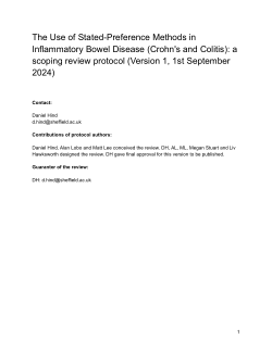 The Use of Stated-Preference Methods in Inflammatory Bowel Disease (Crohn's and Colitis): a scoping review protocol