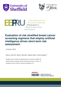 Evaluation of risk stratified breast cancer screening regimens that employ artificial intelligence driven short-term risk assessment