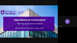 Open Research Conversation: Opening up practice research