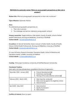 PROTOCOL for systematic review exploring young people’s perspectives on their role in activism