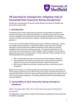 <strong>Food vulnerability during COVID-19</strong>