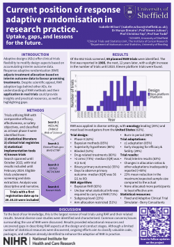 Current position of response adaptive randomisation in research practice: Uptake, gaps, and lessons for the future.