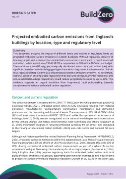 <b>Projected embodied carbon emissions from England’s buildings by location, type and regulatory level</b>