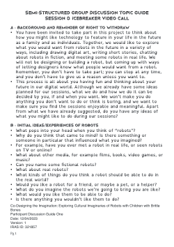 PhD thesis data: Exploring Human-Robot Futures through Participatory Design