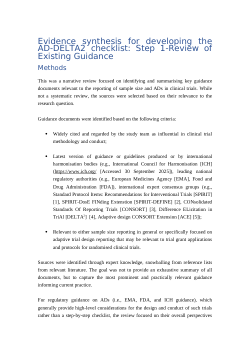 Evidence synthesis for developing the AD-DELTA2 checklist: Step 1-Review of Existing Guidance