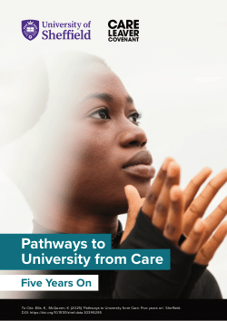 Pathways to University from Care: Five years on