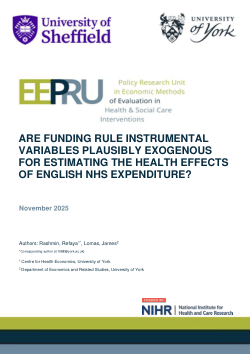 Are funding rule instrumental variables plausibly exogenous for estimating the health effects of English NHS expenditure?