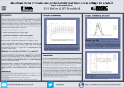 Poster associated with "Alu elements in primates are preferentially lost from areas of high GC content"