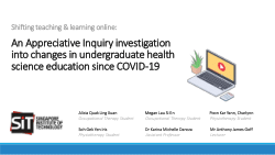 An Appreciative Inquiry investigation into changes in undergraduate health science education since COVID-19