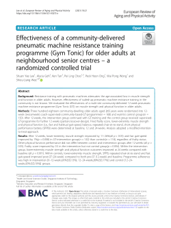 Effectiveness of a community-delivered pneumatic machine resistance training programme (Gym Tonic) for older adults at neighbourhood senior centres – a randomized controlled trial