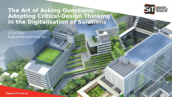 The Art of Asking Questions: Adopting Critical-Design Thinking in the Digitalisation of Solutions