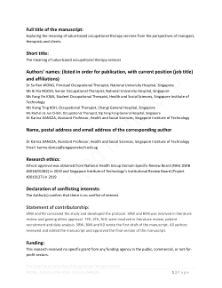 Exploring the meaning of value-based occupational therapy services from the perspectives of managers, therapists and clients