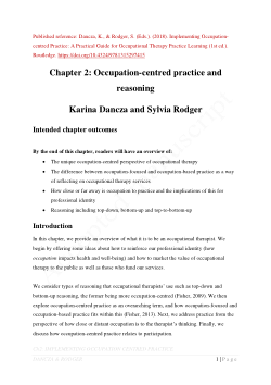 Implementing Occupation-Centred Practice: A Practical Guide for Occupational Therapy Practice Learning