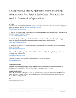 An Appreciative Inquiry Approach to Understanding What Attracts and Retains Early-Career Therapists to Work in Community Organizations
