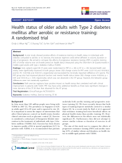 Health status of older adults with Type 2 diabetes mellitus after aerobic or resistance training: A randomised trial