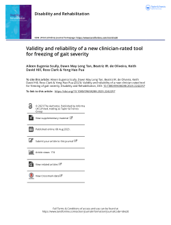 Validity and reliability of a new clinician-rated tool for freezing of gait severity