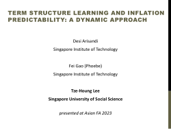 Term Structure Learning and Inflation Predictability: A Dynamic Approach