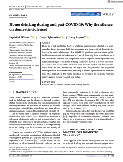 Home drinking during and post-COVID-19: Why the silence on domestic violence?