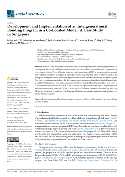 Development and Implementation of an Intergenerational Bonding Program in a Co-Located Model: A Case Study in Singapore